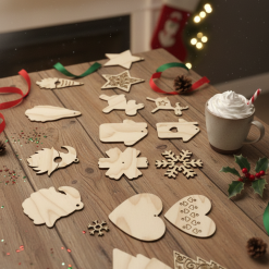 Christmas Wooden Ornament 2 – CNC / Laser Cut File (PDF, SVG, DXF)