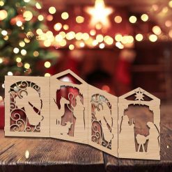 Nativity Wooden Lantern – CNC / Laser Cut File (PDF, SVG, DXF, DWG)