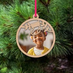 Wooden Christmas Photo Frame Ornament 1 – CNC / Laser Cut File (PDF, SVG, DXF)