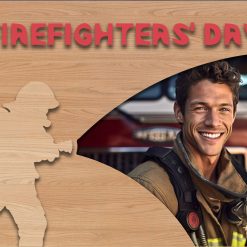 Firefighter Wooden Photo Frame – CNC / Laser Cut File (PDF, SVG, DXF)